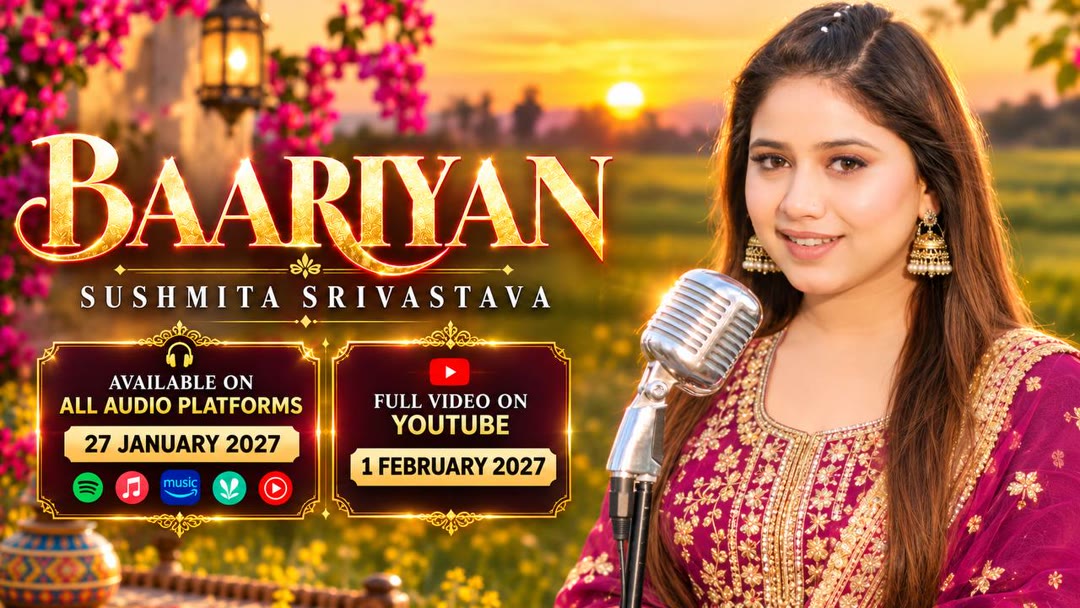 Poster for Baariyan, an upcoming song by Sushmita Srivastava